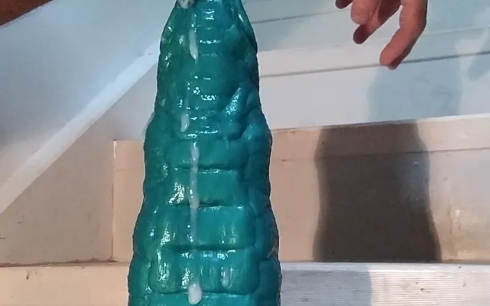 dragontrainer5: CD Squats on Two Huge Dildos Part 2