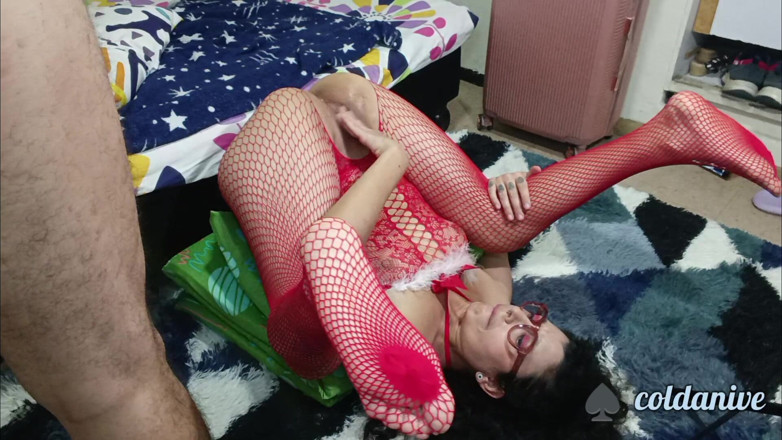 COLDANIVE: Rimming Pegging Rimjob İkisi için Uzun Dildo