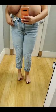 Topless in Jeans