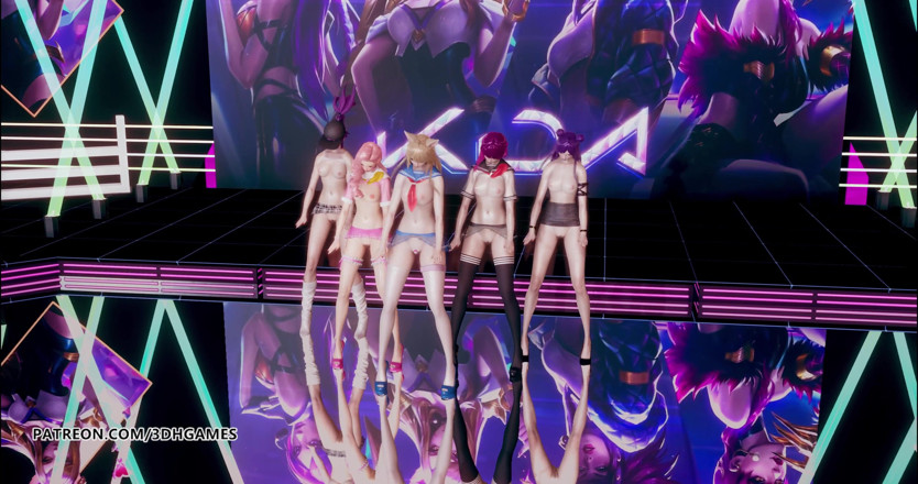 3D-Hentai Games: Hello Venus -Wiggle wiggle strip dance Ahri Akali Kaisa Evelynn Seraphine