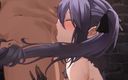 MsFreakAnim: Hentai ongecensureerde milf met grote tieten rijdt op een grote...
