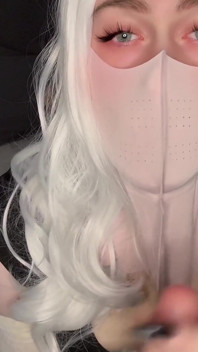 Skinny Femboy Teen Playing with Her Lady Dick