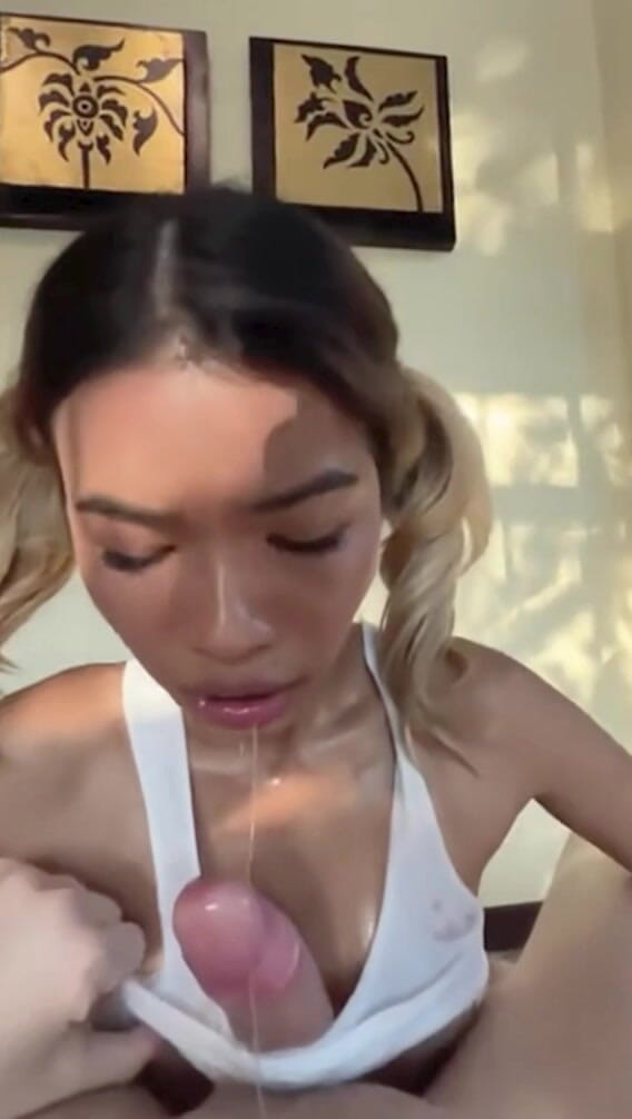 Petite creampie Asian Cumdump sluts: Petite 18yo Asian Pigtails Gets Glazed