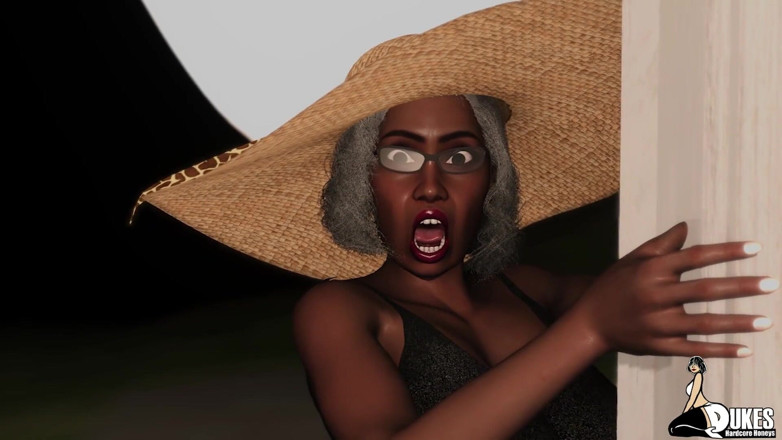 Dukes Hardcore Honeys: Big butt granny catches the Pastor fucking after church