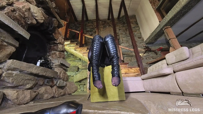 Mistress Legs: Nylon facesitting heaven multi-ángulo culo de nylon dominación y adoración -...