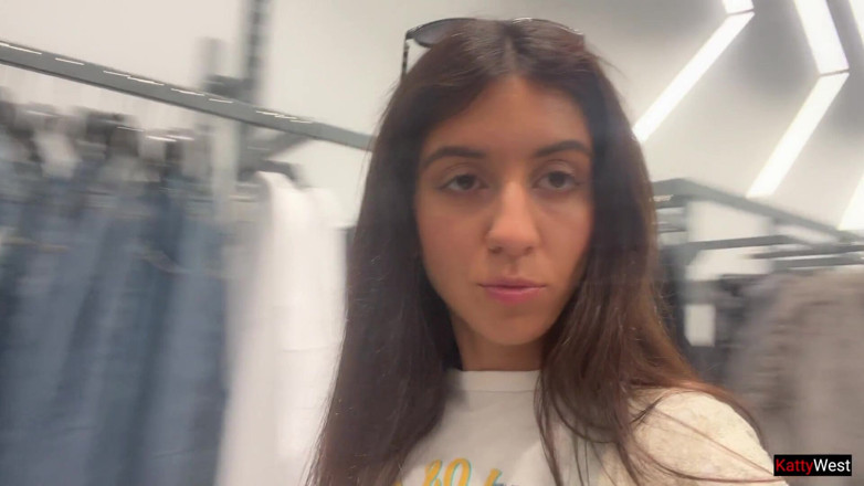 Katty West: Katty West Naughty in Locker Room, Touching and Peeing in...