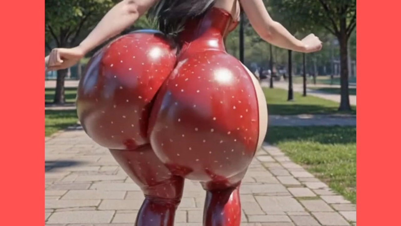 Animate golden: Leggings a pois il suo culo grosso si muove ricco