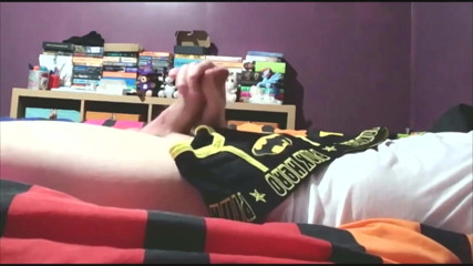 Gay Scottish twink Sammy Andrews: Sammy Andrews cumming on black superhero underwear