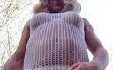 Kellycd: Amadora crossdresser Kellycd2022 Sexy MILF mijando na calcinha se masturbando...