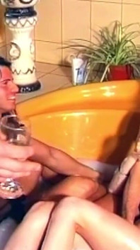 Prolapsing Rosebud Dripping in Steamy Bathtub Orgy
