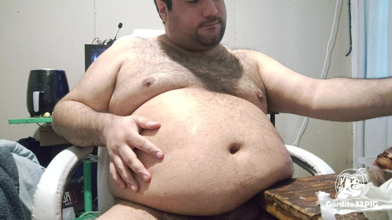 Gordito33PIG: Greedy Fat Pig Won't Stop Eating and Masturbating