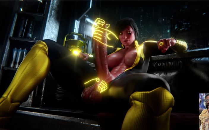 L6RD7BLU3 FUTA: Velký penis ass Ashe saje její vlastní futa péro, Yellow...