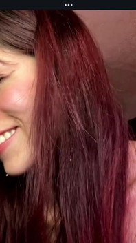 Red-haired Latina with a Slim Figure Is Mobbed by Her Fans in Public