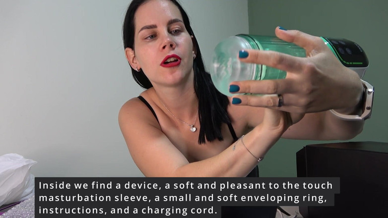 Anna Sky: Anna Unboxes Tests Xspacecup Masturbator and Gives Footjob