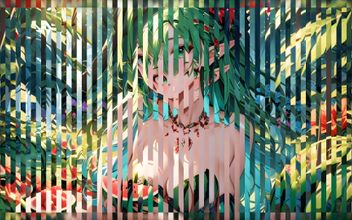 Big Breasted Nude Elf Girl with Watermelon