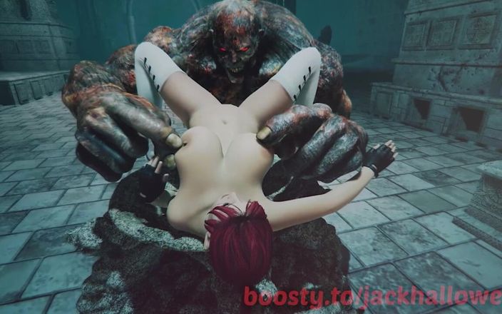 Jackhallowee: Girl Trapped by a Horrible Monster Who Fucked Her Hard