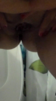 Closeup of Jen Pissing