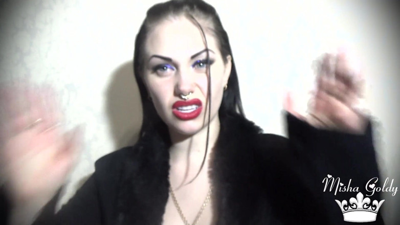 Goddess Misha Goldy: Ik hou van pikken! Geen weenies!
