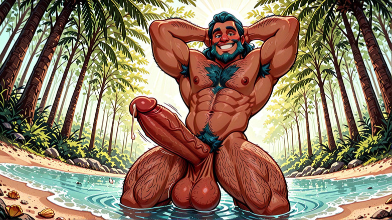 Erotic Man: Pollas de playa mostrando erecciones