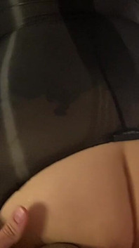 POV - Lap Dance and Ass Job in Nylon Bodysuit