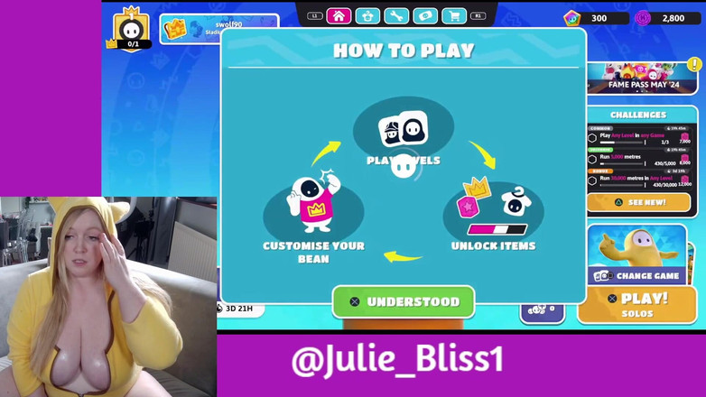 Julie Bliss: Fall Guys - Gamergirl - Livegaming