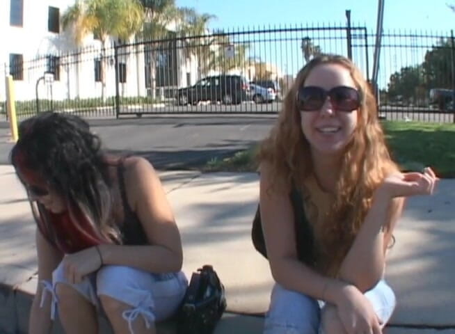 Cock Fest: Two gorgeous babes sucking cocks
