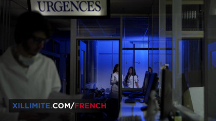 French girls at work: Two nurses take a really good care of a patient