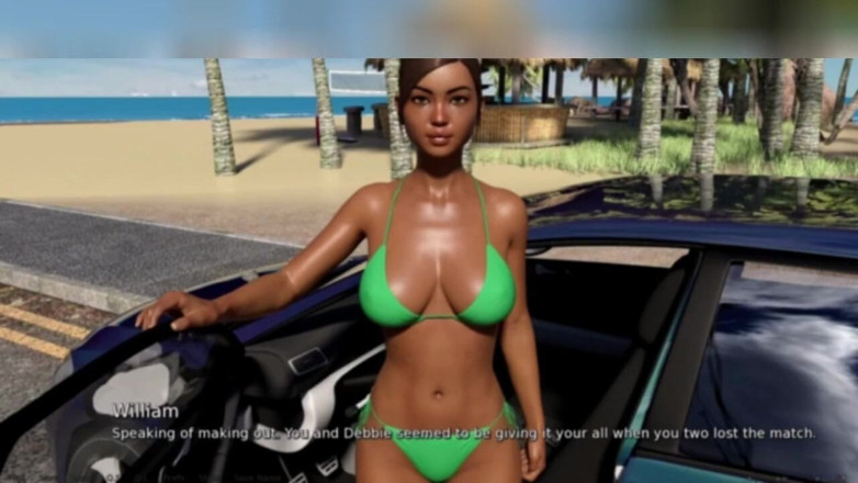 3DXXXTEEN2 Cartoon: Tre heta tjejer i en bil. 3D porr tecknad sex