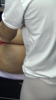 Harige kut milf op massagebed