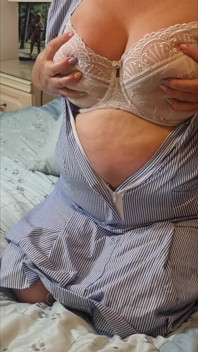 Naughty Nurse Julie - Bra Reveal & Teasing Huge Tits