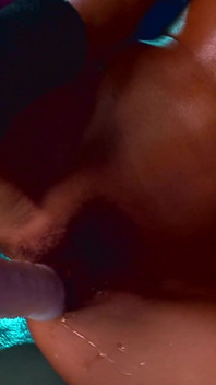 The Oiled Blonde Teases His Dick and Now She Has to Suck Him.