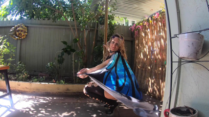 Nasty Nelsons: Pole dancing milf butterfly babe teases the neighbors while seducing...