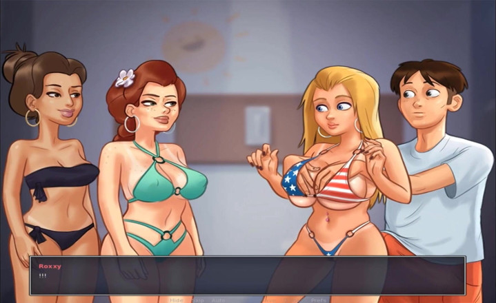 Hentai World: Saga estivale - massage des seins sur la plage, ma copine