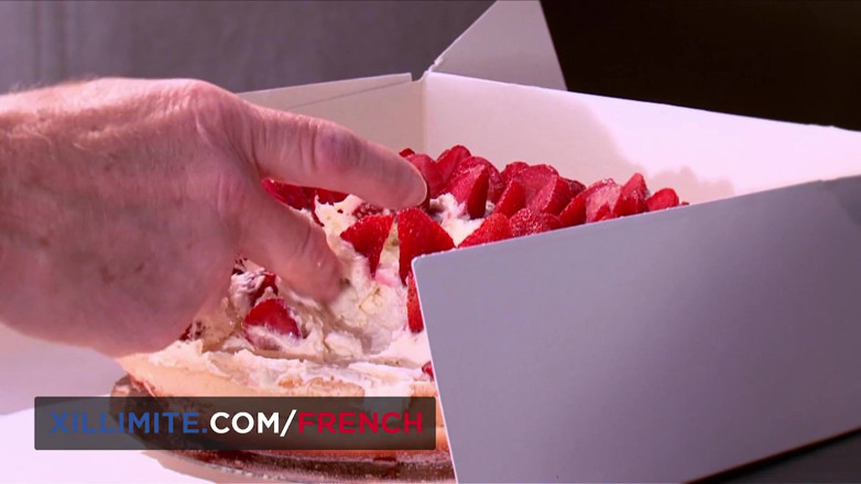 French girls at work: Whipped cream sex with the baker girl