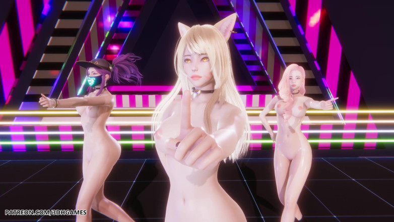 3D-Hentai Games: [mmd] Blackpink - Pískání Ahri Akali Seraphine Sexy Nahá Liga legend...