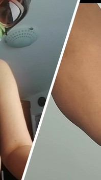 Amateur-vrouw vingert poesjeorgasme met gekreun. Latina grote kont, grote tieten.