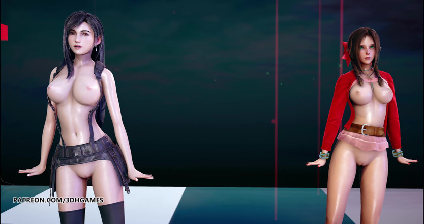 3D-Hentai Games: Berry good - Mellow Mellow, Tifa Lockhart Aerith, çıplak dans final fantezisi 7...