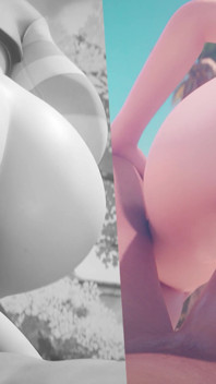 在海滩上 D.va 大腿交和肛交女牛仔中出幸福结局（3d 守望先锋动画）