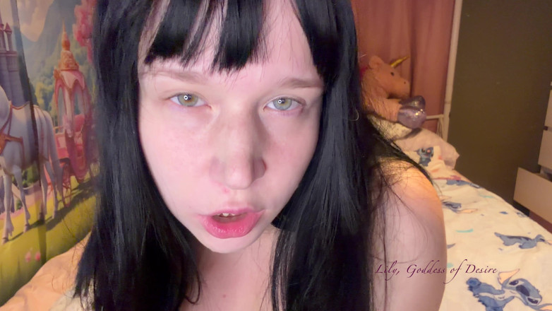 Lily, Goddess of Desire: Goth med Ahegao-ansikte rider din kuk hårt