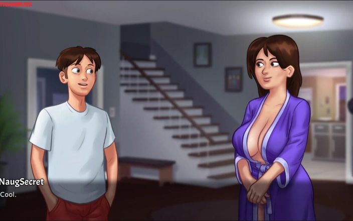 Naughty gameplays: Seksi olgun orta yaşlı seksi ev sahibiyle film izliyor neredeyse...