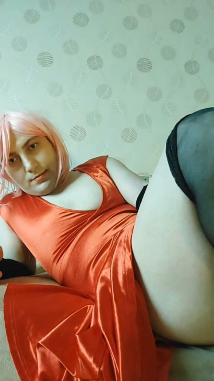 Kitty_Cross: Red Dressed White Skin Slutty Sissy