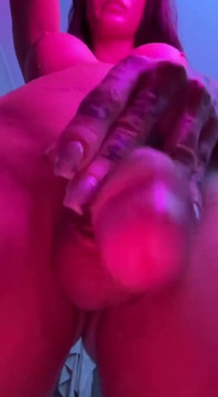 Focus on Wet Big Girl Cock
