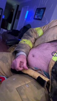 Quick Cum in Firefighter Gear