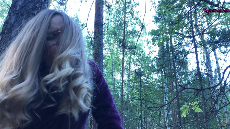 PerfectHelen: Outdoor-sex mit zwei fremden - blowjob und ficken