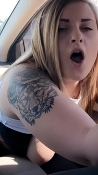 Riding Dildo on Dashboard Car Sex Sneak Peek