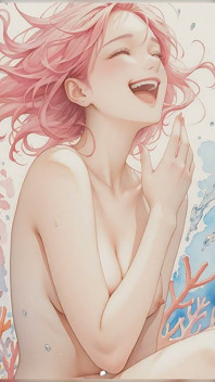 Joyful Nude Laughing in Sunny Splashes