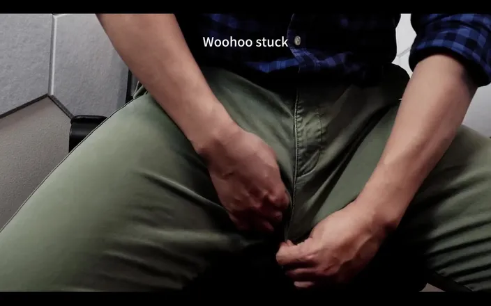 UnderXiaoQiang: Edging Challenge in My Work Pants in Mandarin