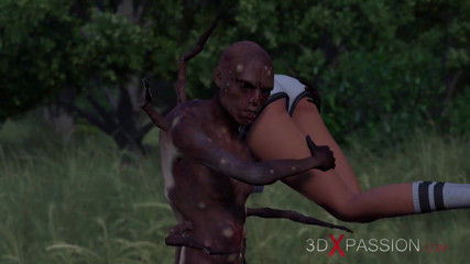 3dxpassion: Wood goblin fucks hard fitness girl in the forest at...