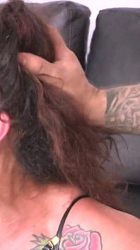 Sex Threesome Natasha Ink a Cougar with Hairy Pussy and Dark Hair Has Her Pussy and Ass Stuffed
