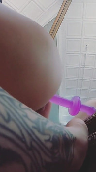 Mirror Dildo Play During Photoshoot